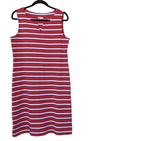 Talbots Dresses & Skirts - - Talbots   Shirt Dress  Red & White stripe  100 % Cotton Size M